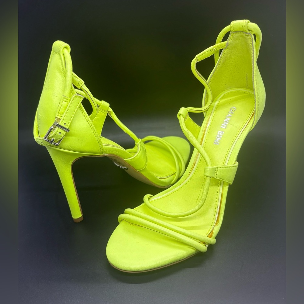 Gianni Bini Neon Green Strappy Heels